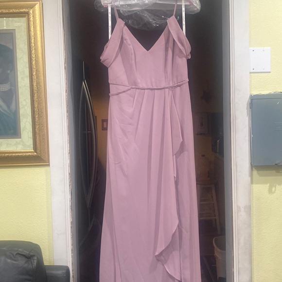 Evening dress, 3.  2 size medium, and 1 size small pale blush color, rose never - Picture 1 of 7